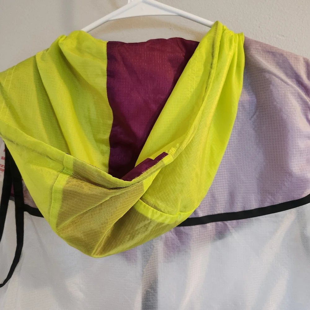 Nike Purple and Neon Green Sleeveless Vest Large
